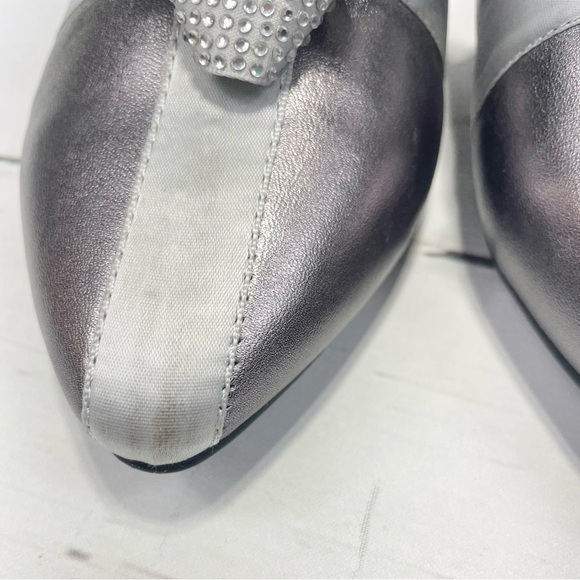 NWOT Katy Perry Gunmetal Christmas present The Stephanie Mule 6 M - Picture 7 of 9